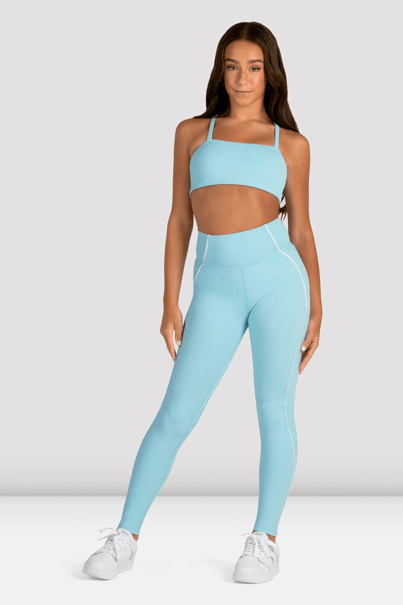 Bloch Girls Barrida Bandeau Bra Top Aqua Blue