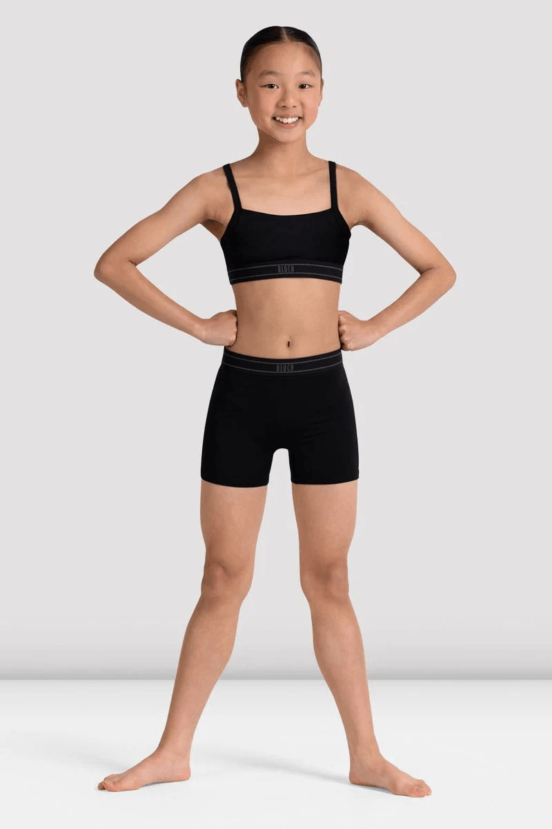 Bloch Girls Mire Logo Crop Top Black