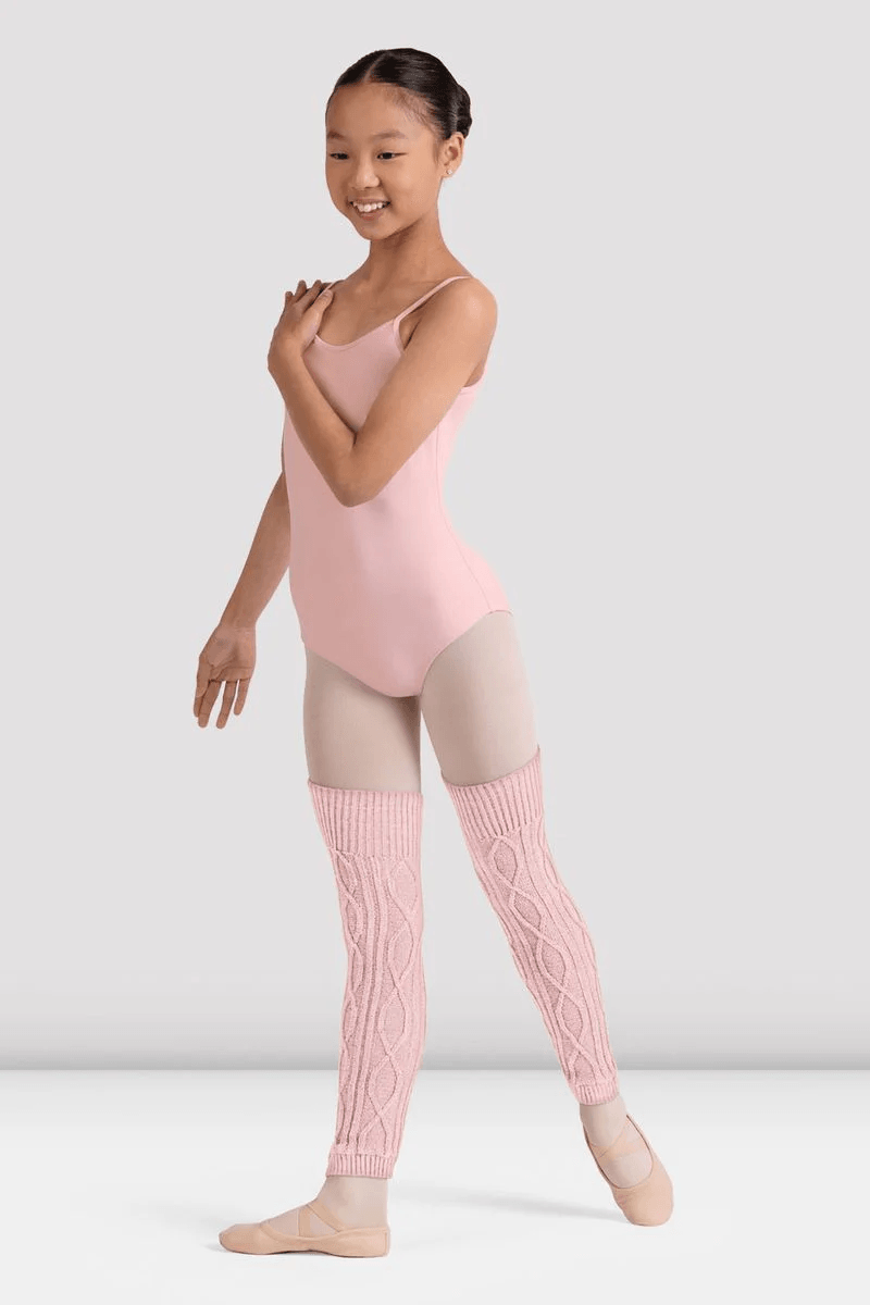 Bloch Girls Alba Knit Leg Warmers Candy Pink