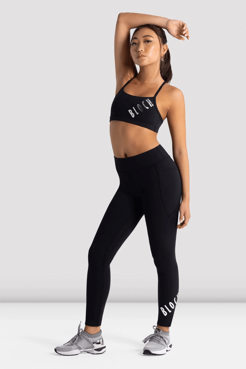 Bloch Girls Signature Full Length Logo Legging Black