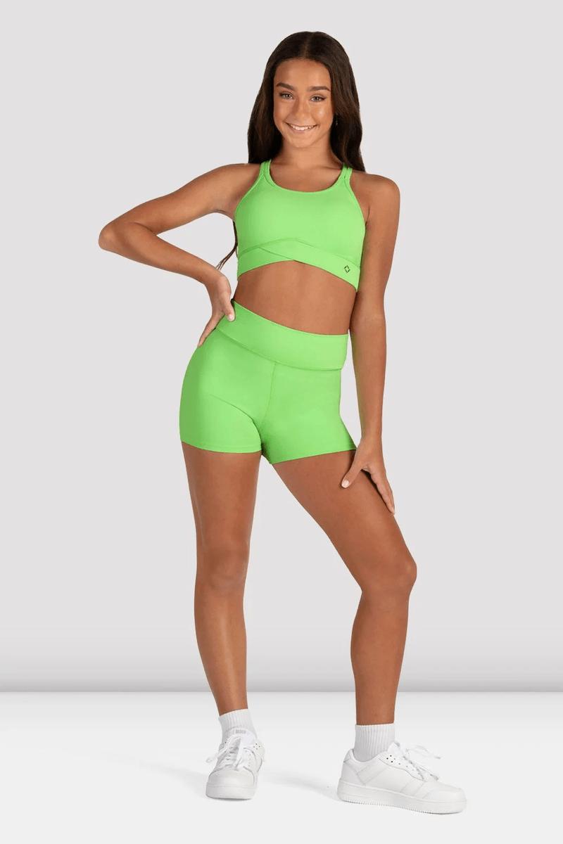 Bloch Girls Striker High Waist Short Summer Green