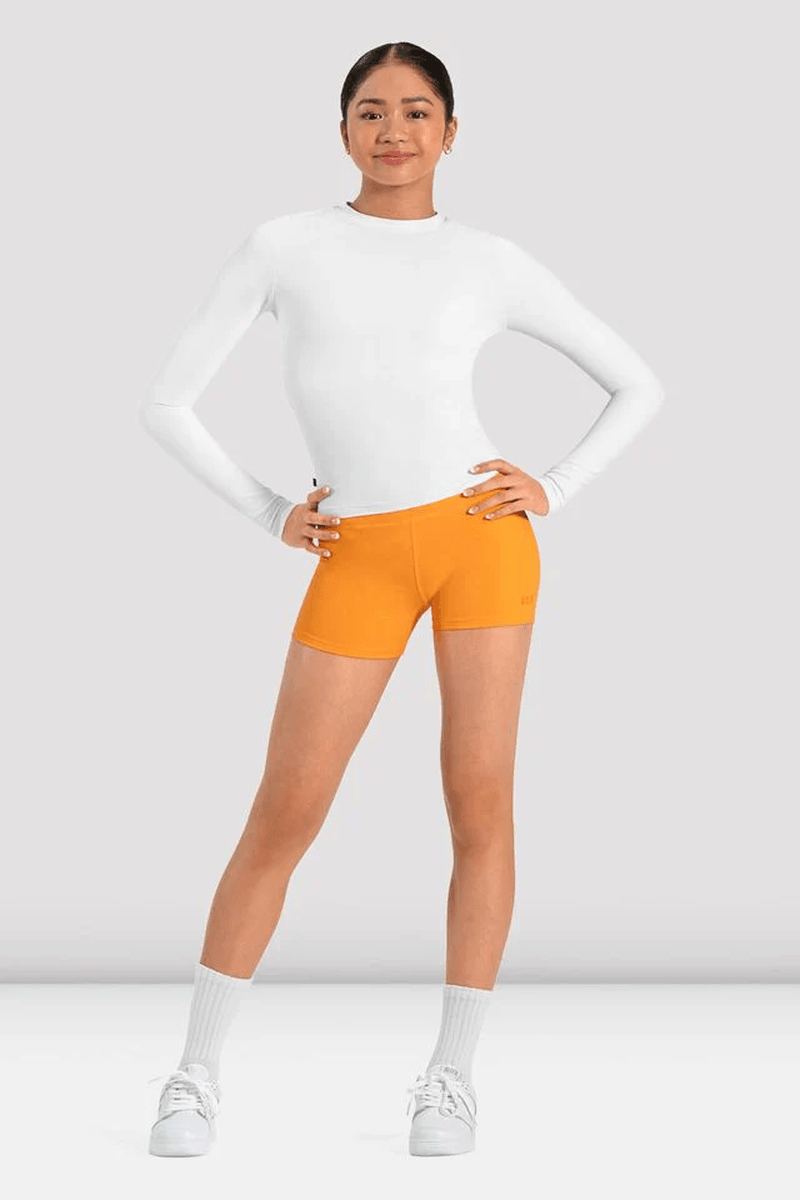 Bloch Girls Striker High Waist Short Blazing Orange