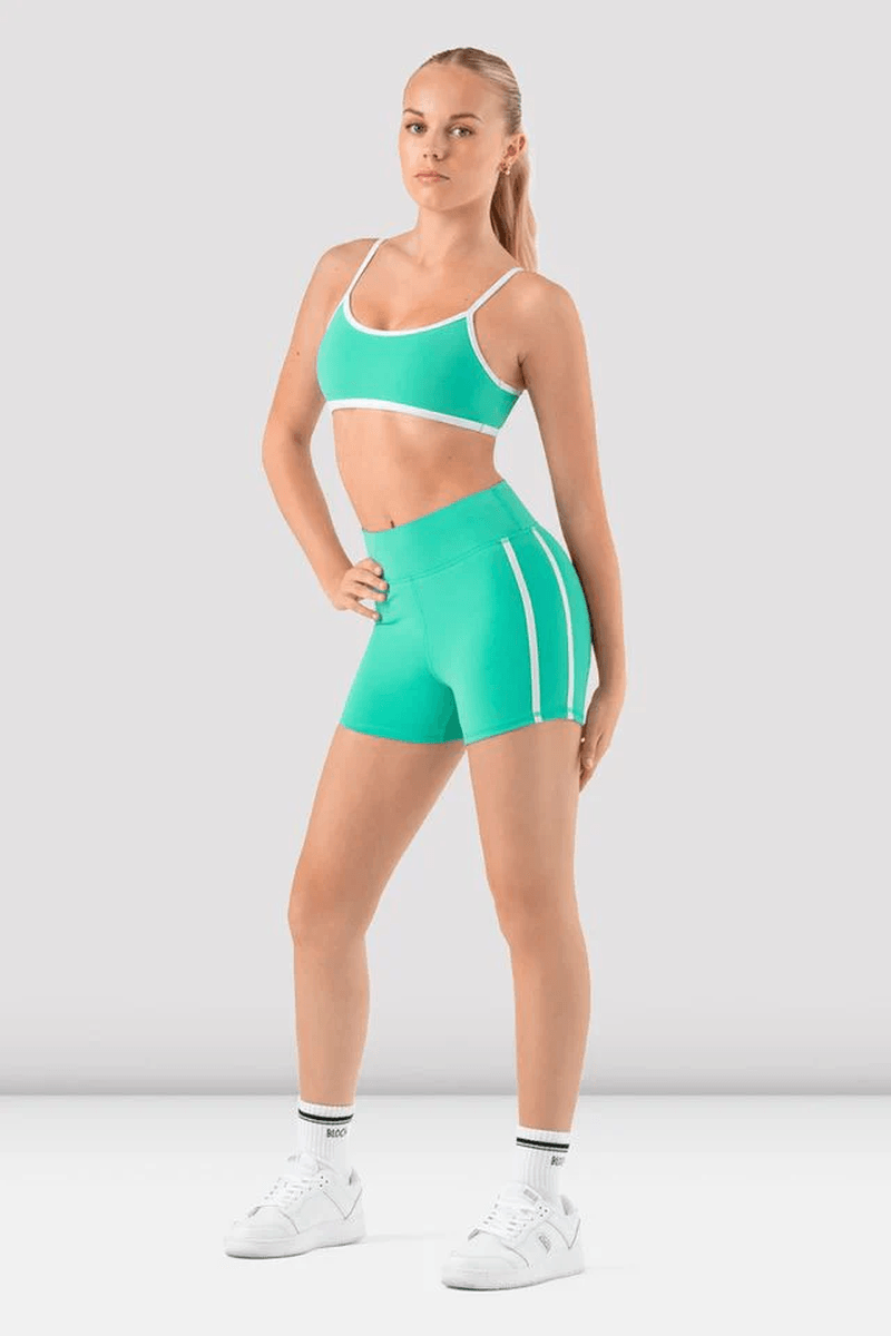 Bloch Girls Eclipse Piping Short Turquoise Green
