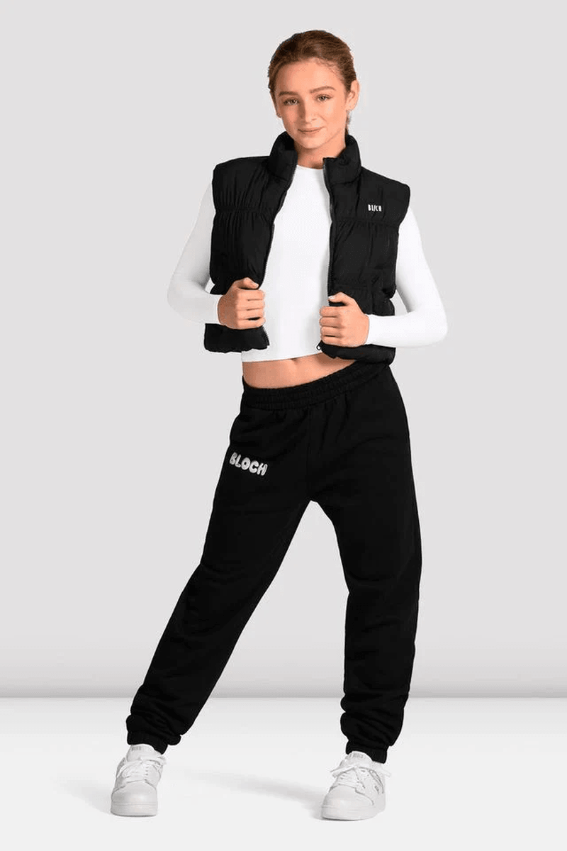 Bloch Girls Cropped Puffer Jacket Black