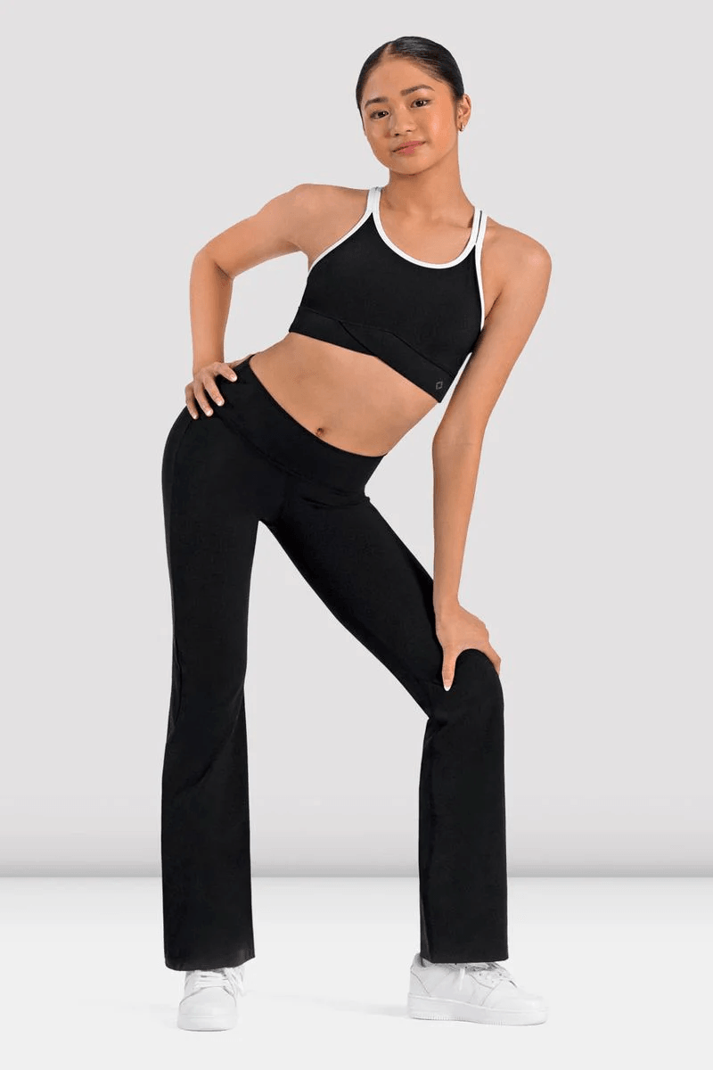 Bloch Girls Striker Camisole Crop Top Black White