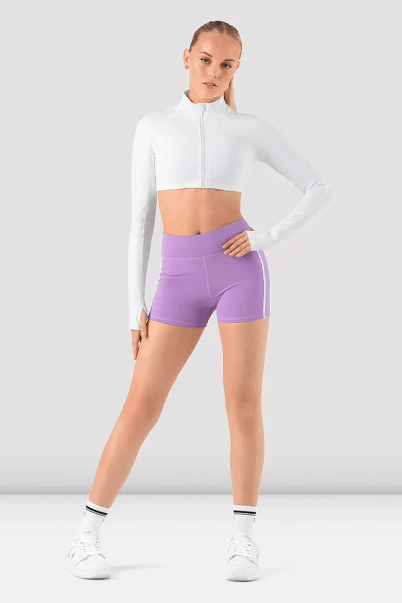 Bloch Girls Striker Zip Front Jacket White