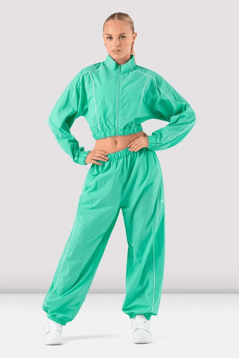 Bloch Girls Step Up Piping Jacket Turquoise Green