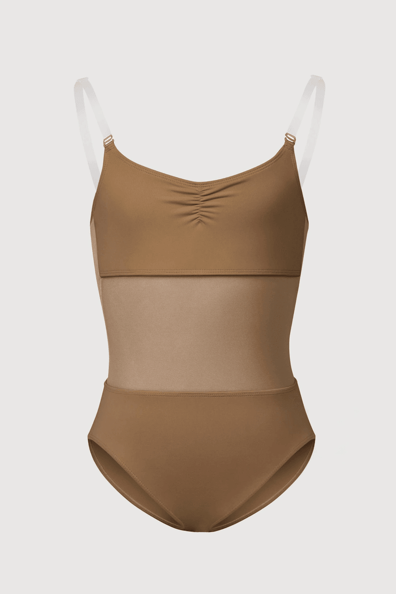 Bloch Girls Sunna Mesh Panel Bodysuit Almond