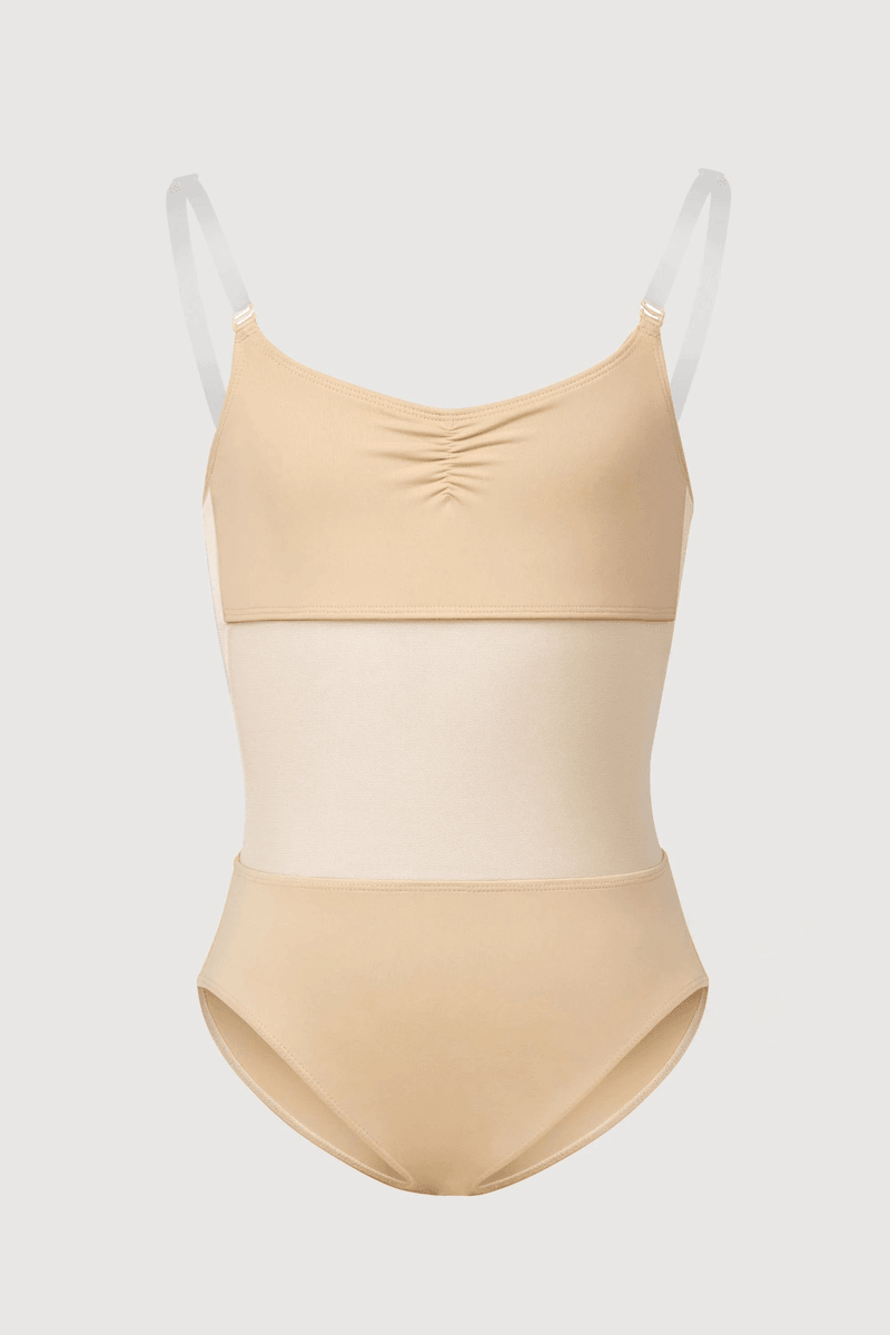 Bloch Girls Sunna Mesh Panel Bodysuit Sand