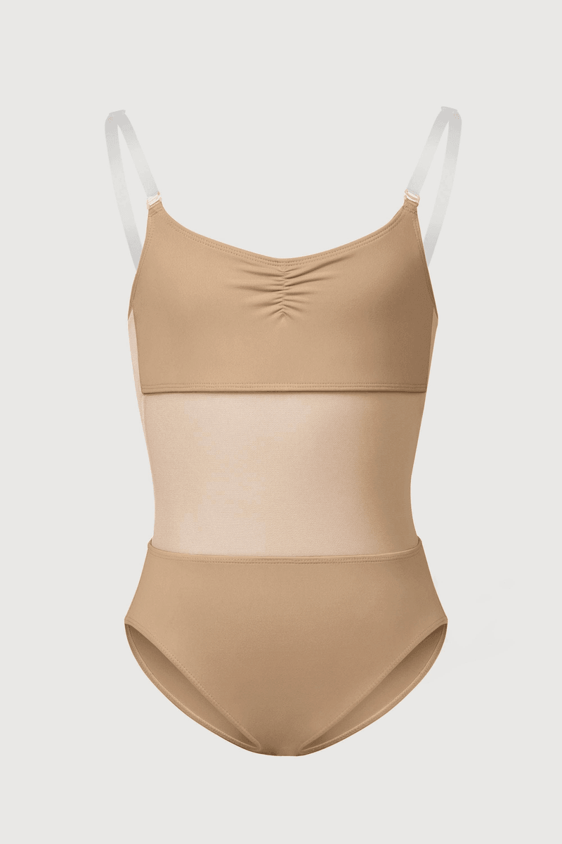Bloch Girls Sunna Mesh Panel Bodysuit Tan