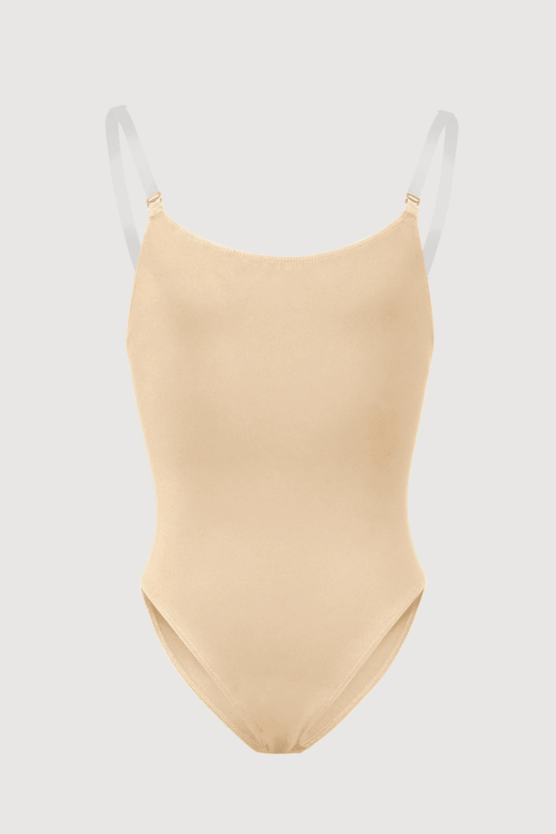 Bloch Girls Auva Adjustable Strap Bodysuit Sand