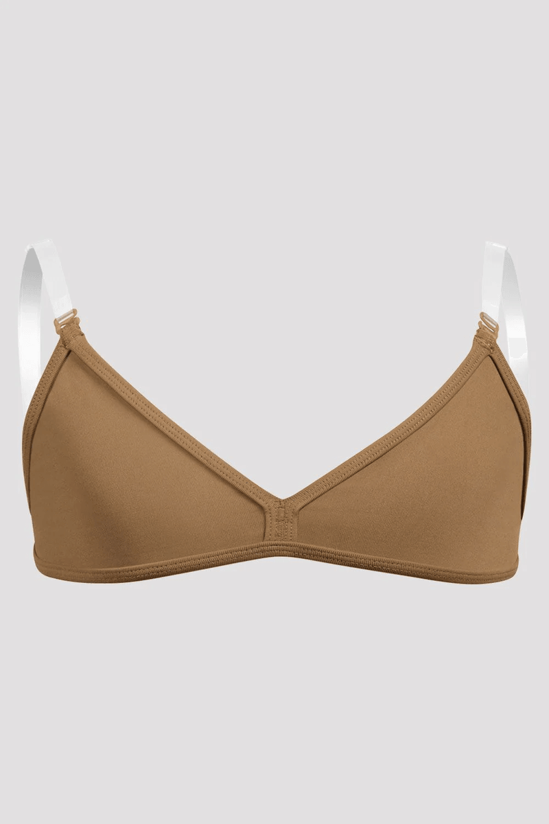 Bloch Girls V Front Bra Top Almond