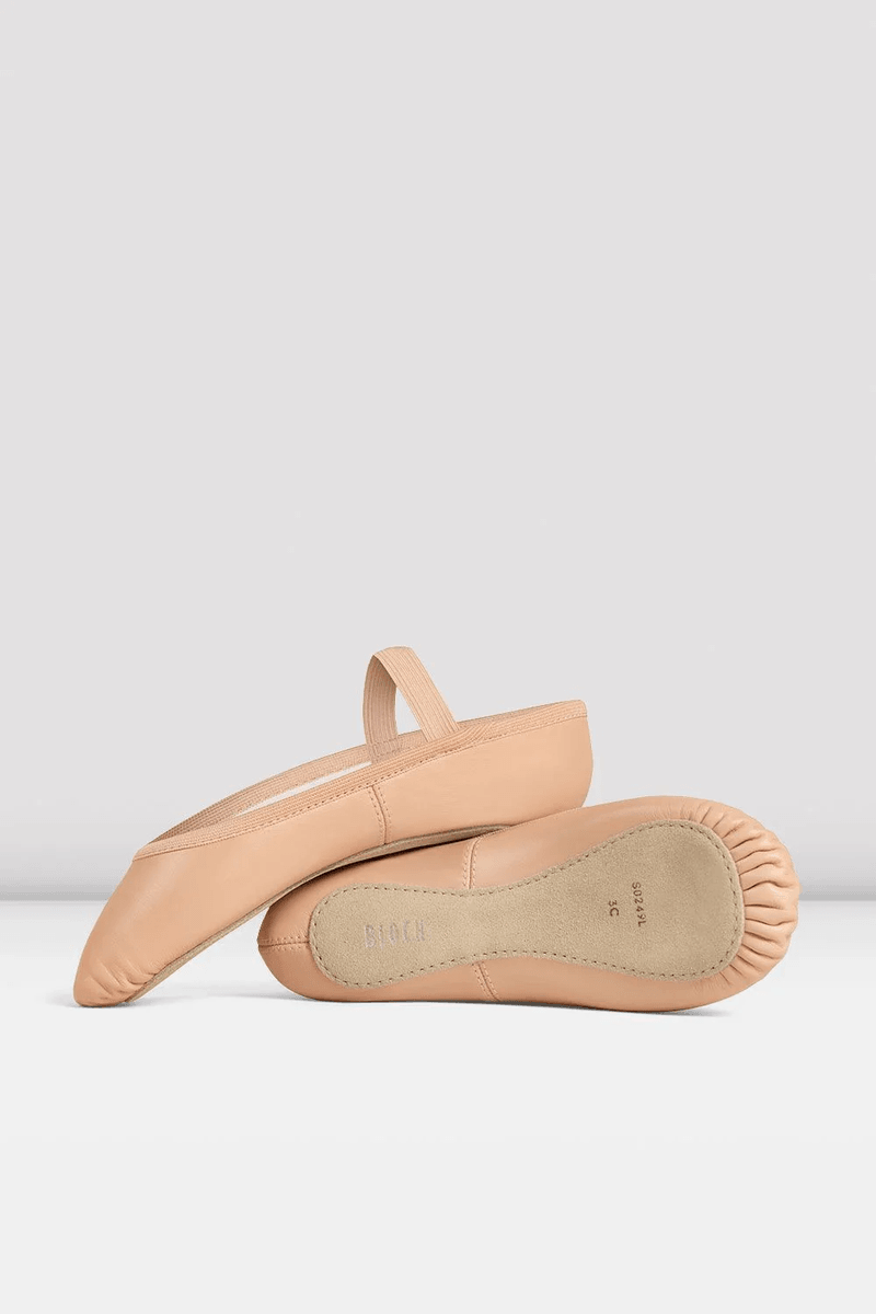 Bloch Ladies Giselle Leather Ballet Shoes Pink Leather