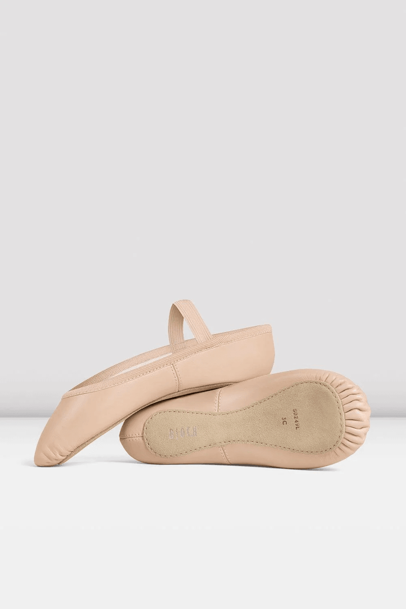 Bloch Ladies Giselle Leather Ballet Shoes Theatrical Pink Leather