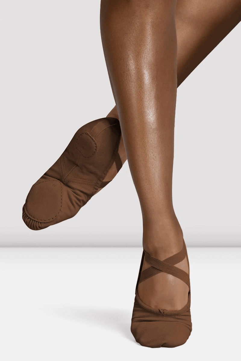 Sepatu Balet Kanvas Perfectus Bloch Pria Kanvas Coklat