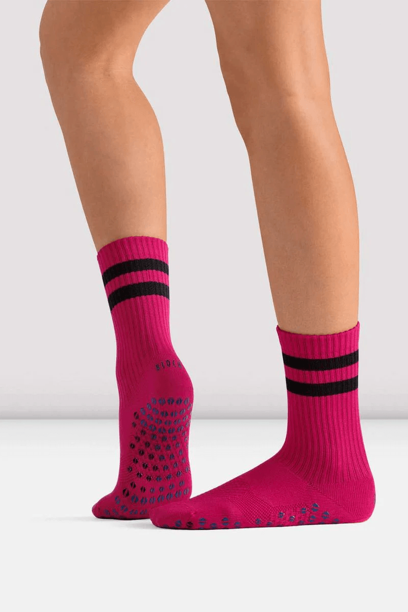 Bloch CoreGrip Pro Pilates Sock Magenta Knit
