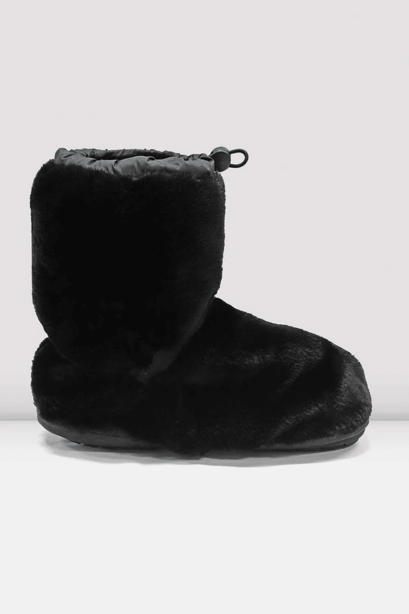 Bloch Adult Faux Fur Warm Up Booties Black Faux Fur