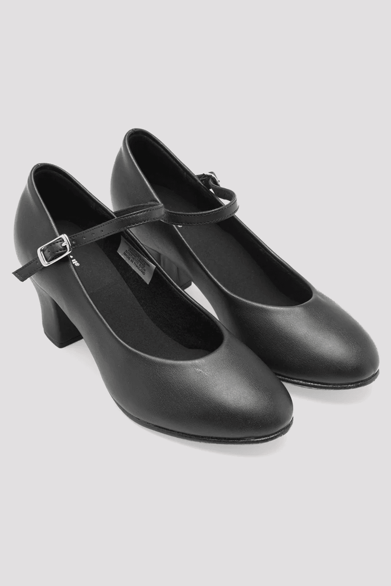 Bloch Ladies Broadway-Lo Character Shoes Black Synthetic Leather