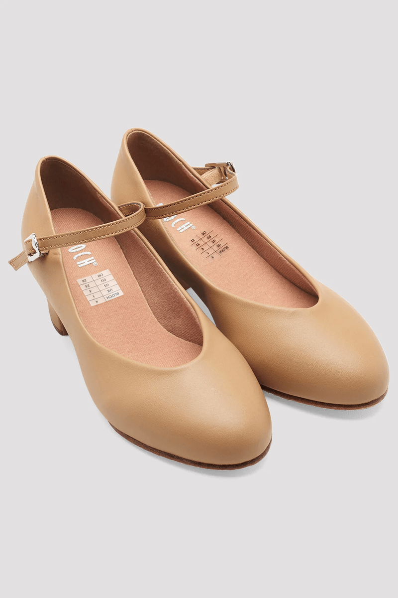 Bloch Ladies Broadway-Lo Character Shoes Tan Synthetic Leather