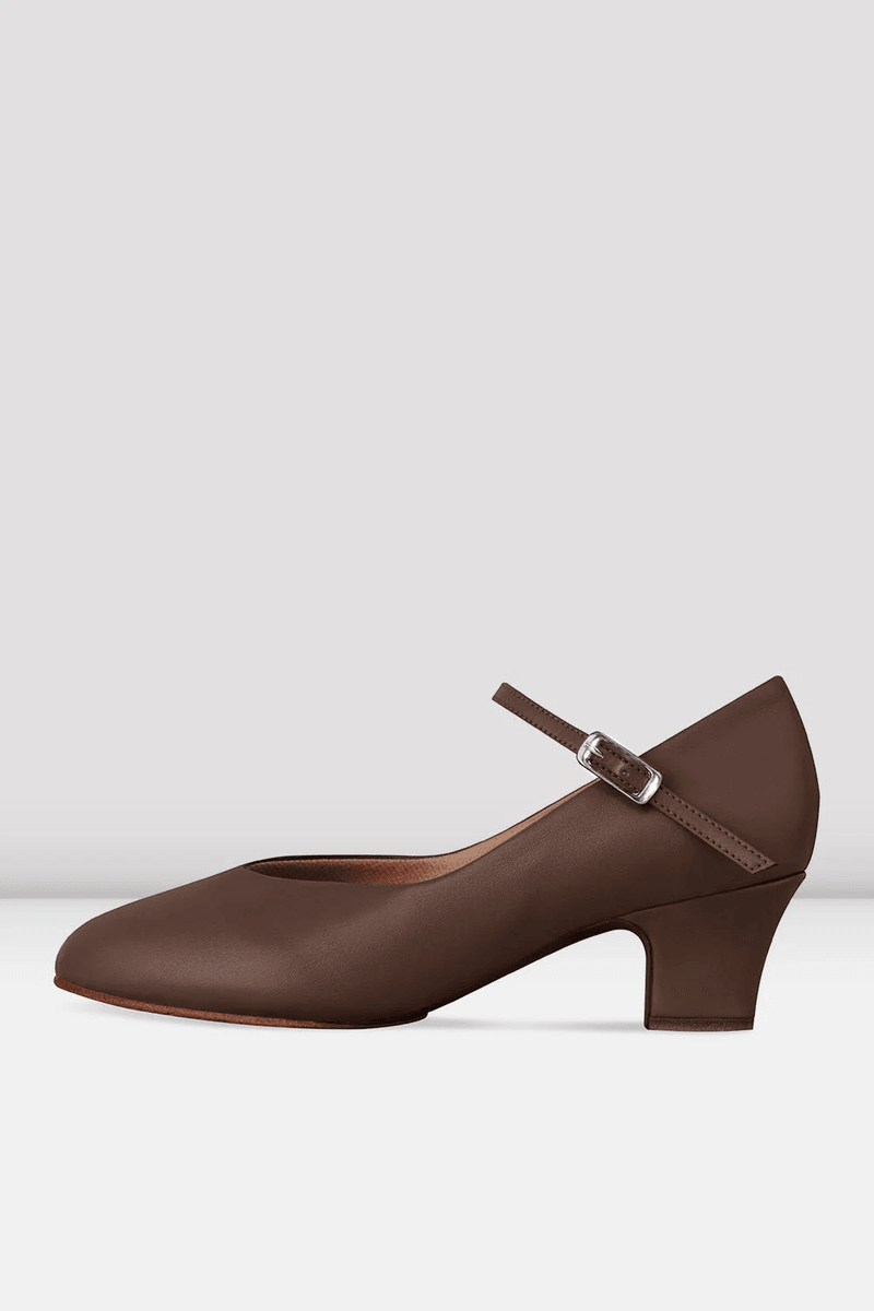 Bloch Ladies Broadway-Lo Character Shoes Cocoa Synthetic Leather