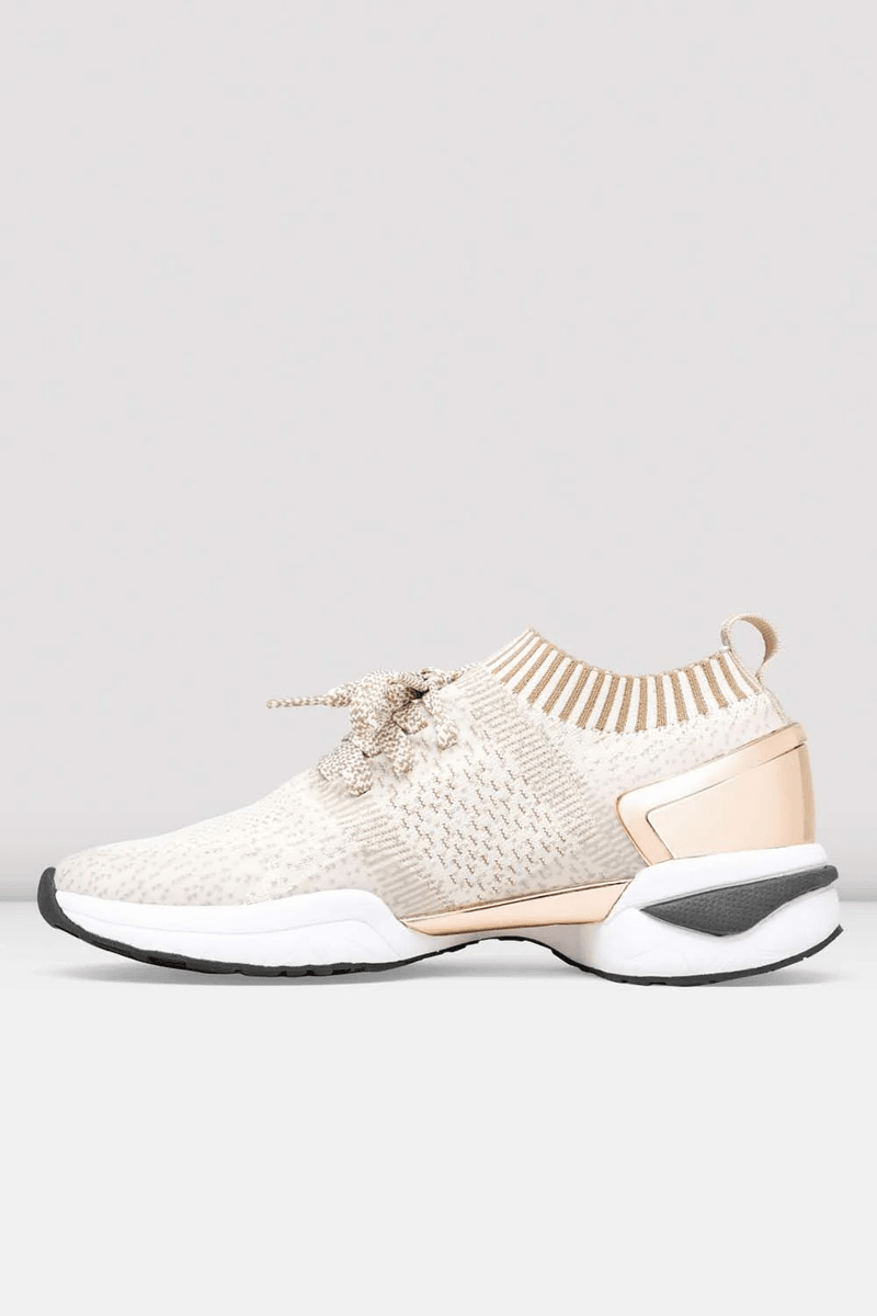 Bloch Ladies Alcyone Dance Sneakers Beige Knit