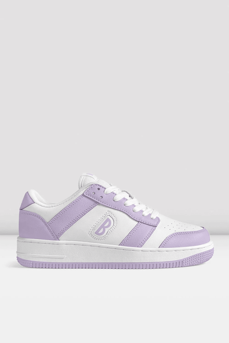 Bloch Adult Kix Dance Sneakers White Lilac Leather