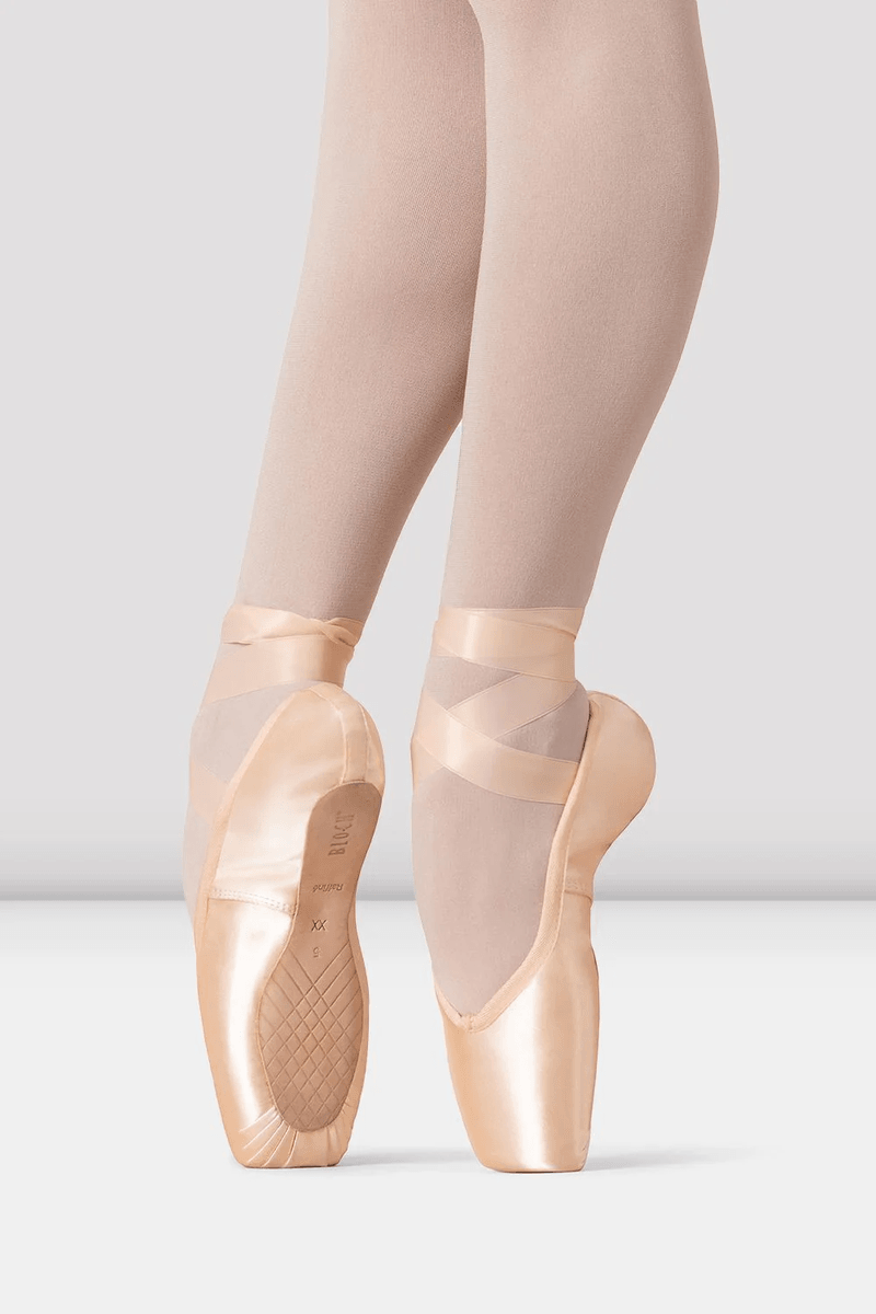 Bloch Raffiné Enhanced Arch Pointe Shoes Satin Merah Muda