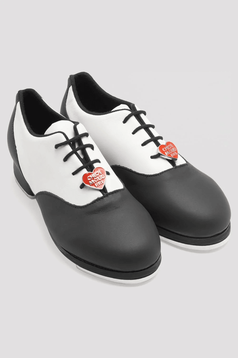 Bloch Ladies Chloe And Maud Tap Shoes Black White Leather