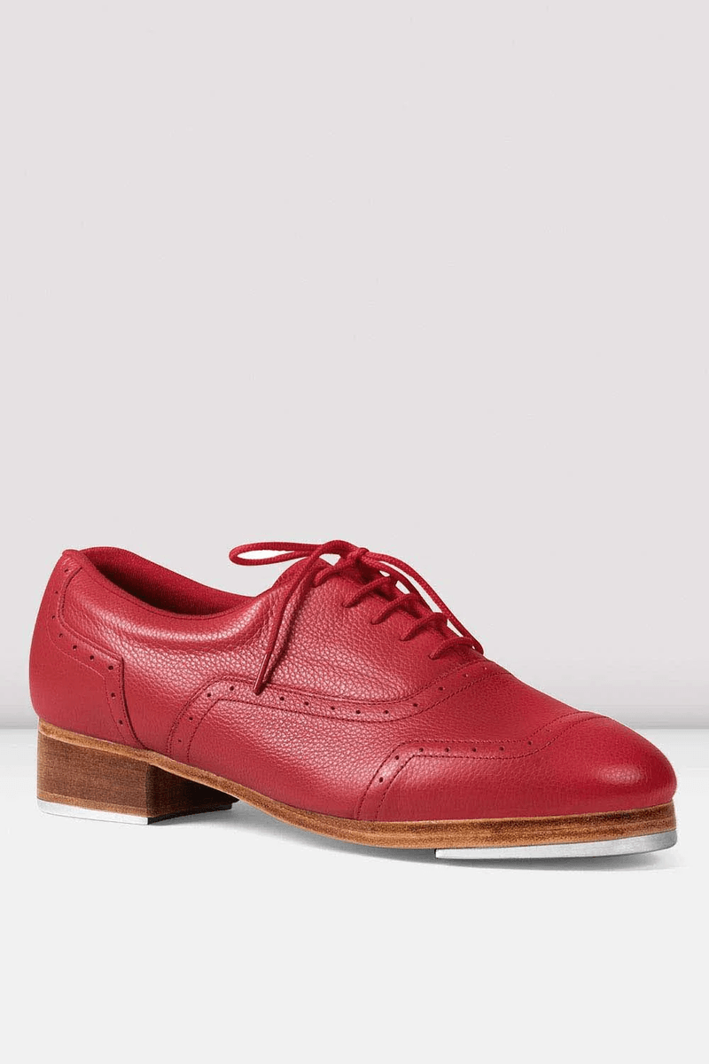 Bloch Mens Jason Samuels Smith Pebble Leather Tap Shoes Red Pebble Leather