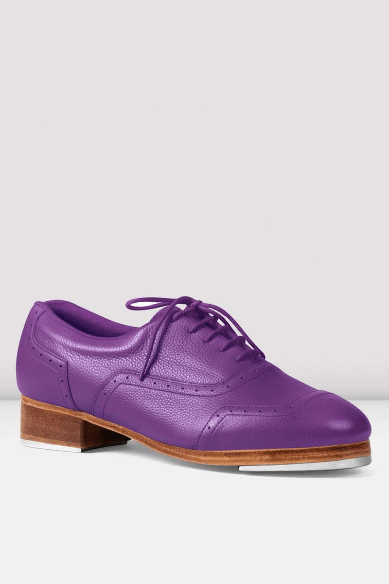 Bloch Mens Jason Samuels Smith Pebble Leather Tap Shoes Purple Pebble Leather