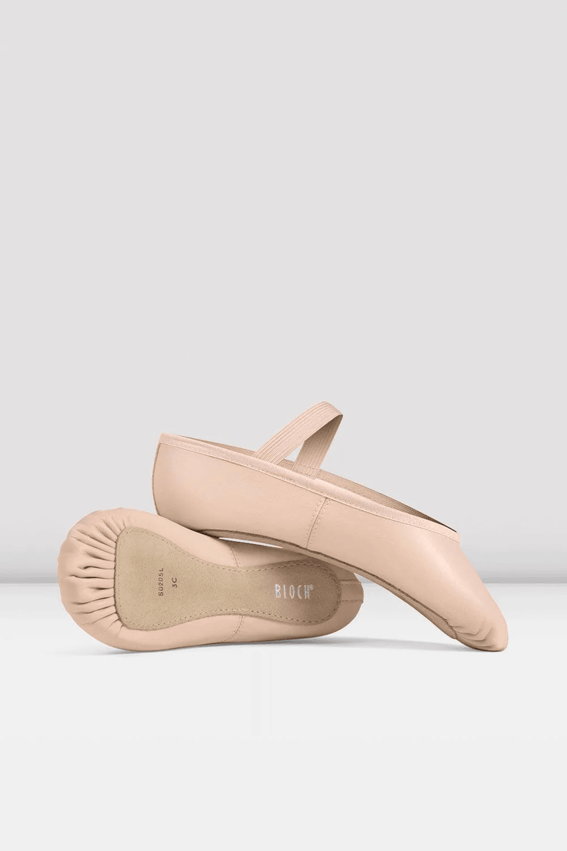 Bloch Childrens Dansoft Leather Ballet Shoes Theatrical Pink Leather
