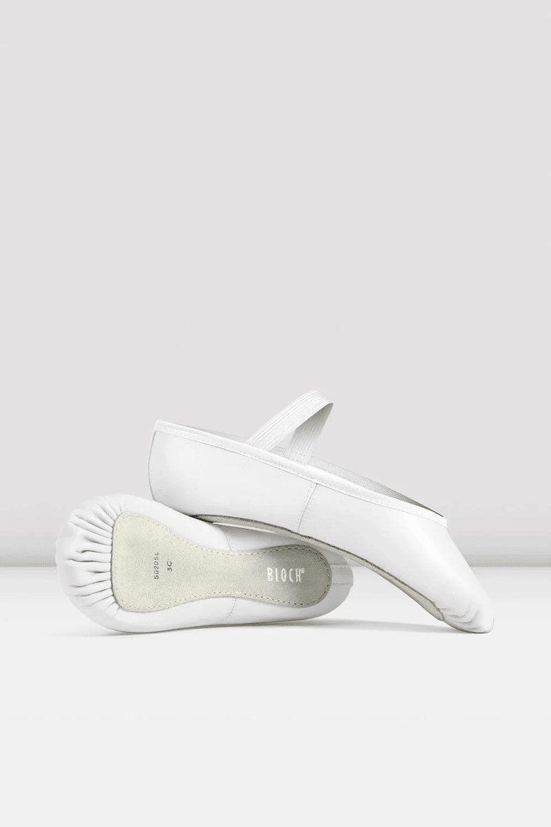Bloch Childrens Dansoft Leather Ballet Shoes White Leather