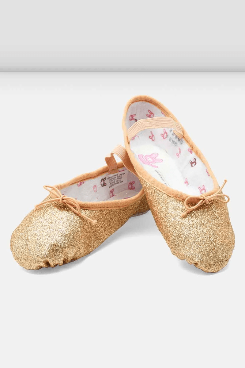 Bloch Childrens Glitterdust Ballet Shoes Gold Glitter