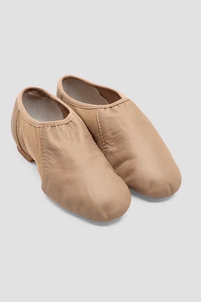 Bloch Childrens Neo-Flex Slip On Leather Jazz Shoes Tan Leather