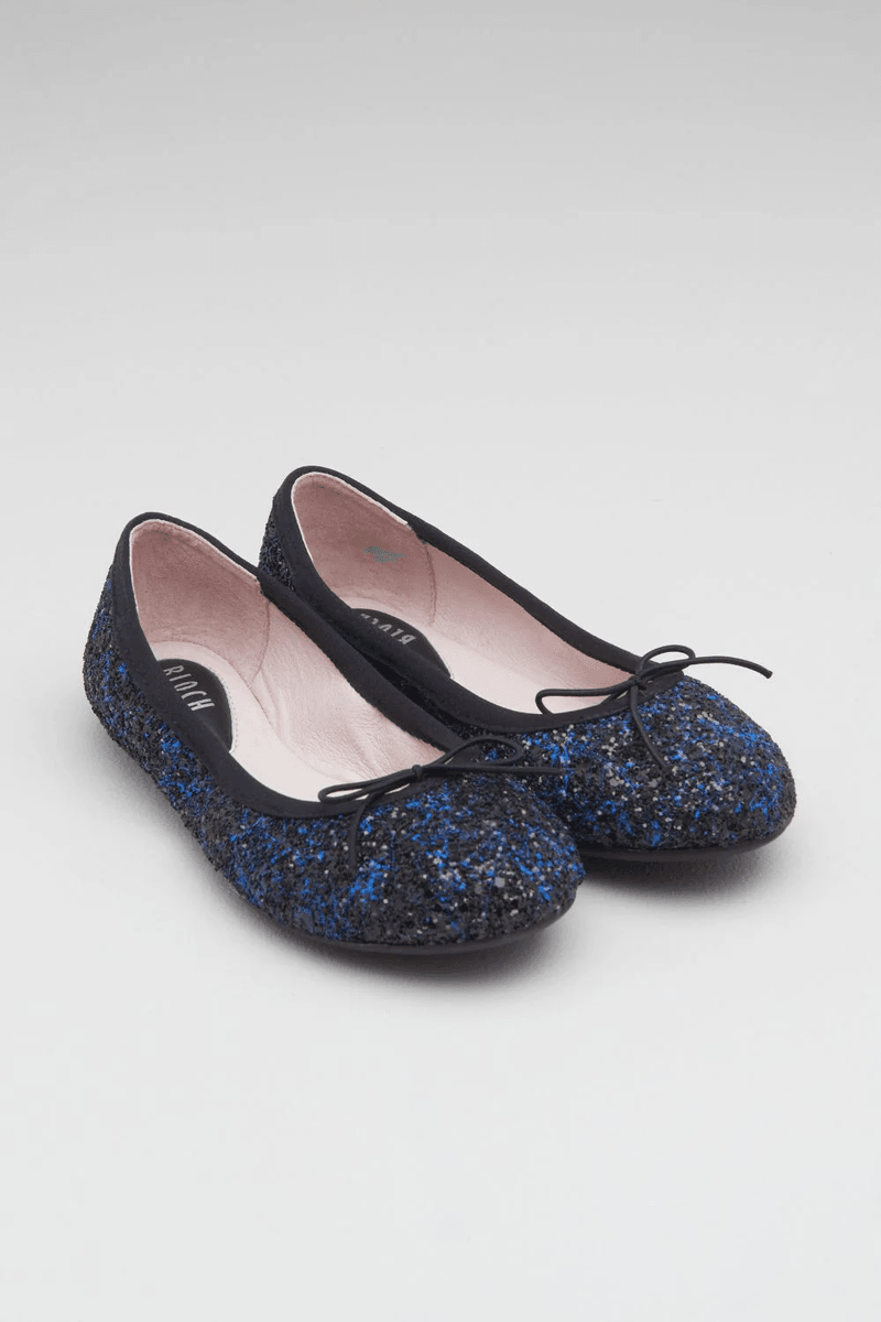 Bloch Girls Helia Ballet Flats Blue Black Glitter