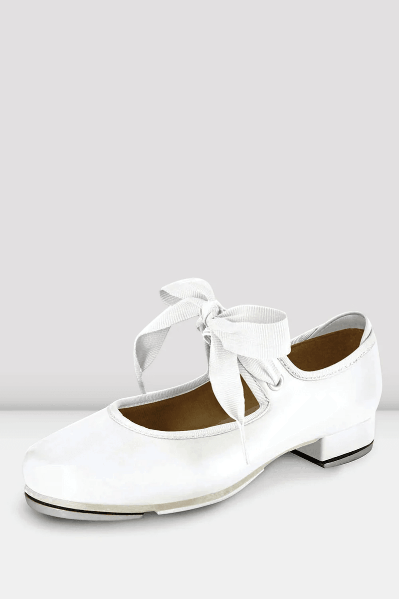 Bloch Childrens Annie Tyette Tap Shoes White Synthetic Leather