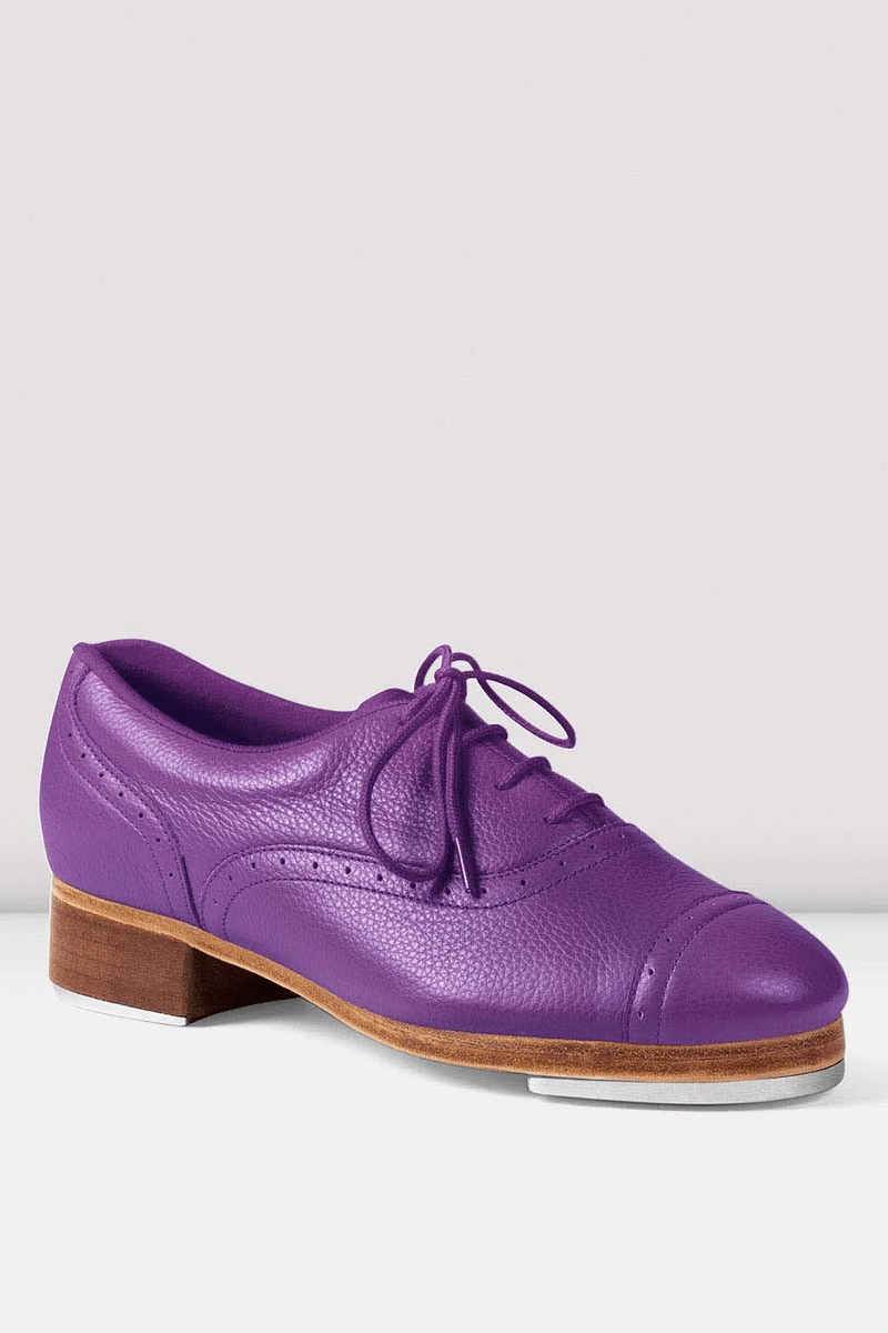 Bloch Ladies Jason Samuels Smith Pebble Leather Tap Shoes Purple Pebble Leather